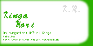 kinga mori business card